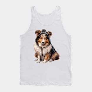 Winter Shetland Sheepdog Tank Top